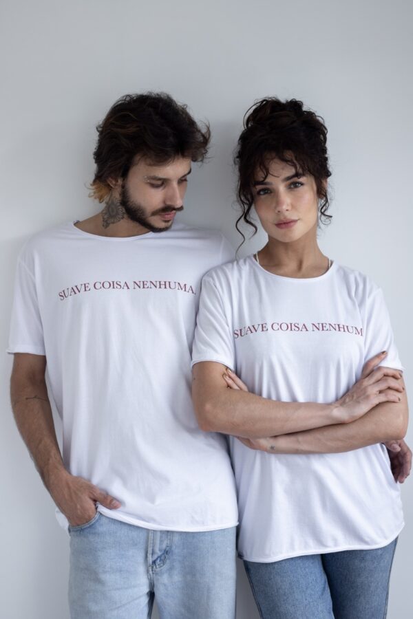 Camiseta SUAVE COISA NENHUMA. branco - Image 3