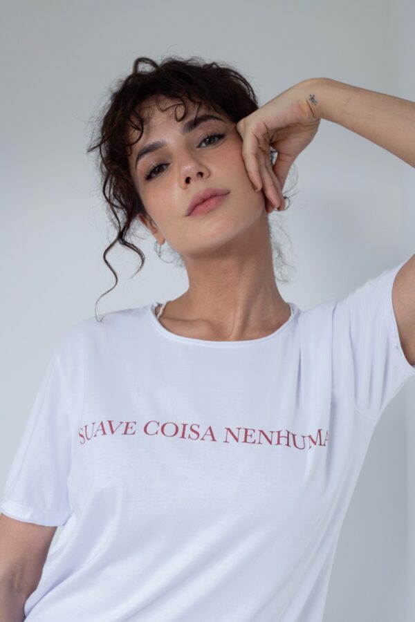 Camiseta SUAVE COISA NENHUMA. branco - Image 2