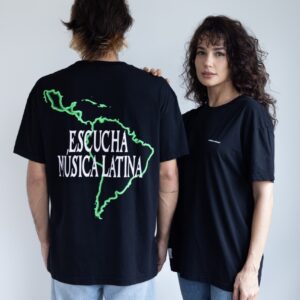 Camisetão ESCUCHA MÚSICA LATINA 4.0 preto