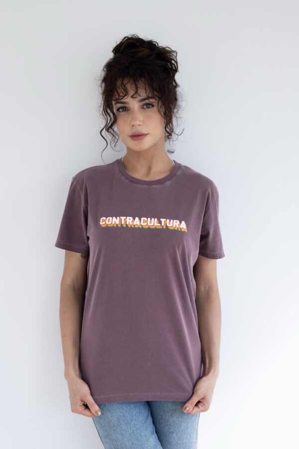 Camiseta CONTRACULTURA berinjela - Image 4