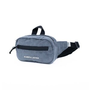 Pochete impermeável em VELUDO COTELÊ cinza chumbo