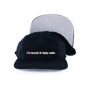 Boné TEORÍA em veludo cotelê preto