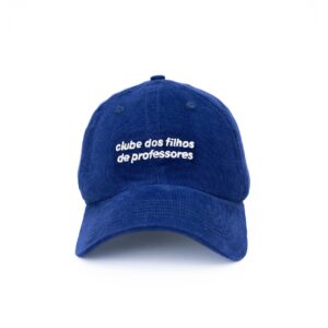Boné CLUBE DOS FILHOS DE PROFESSORES em veludo cotelê marinho