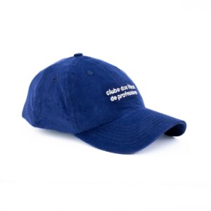 Boné CLUBE DOS FILHOS DE PROFESSORES em veludo cotelê marinho