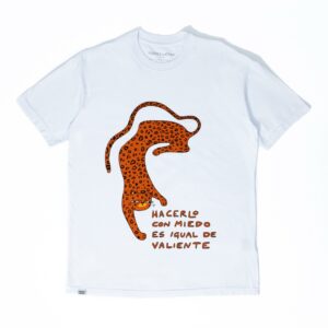 Camisetão HACERLO CON MIEDO ES IGUAL DE VALIENTE branco