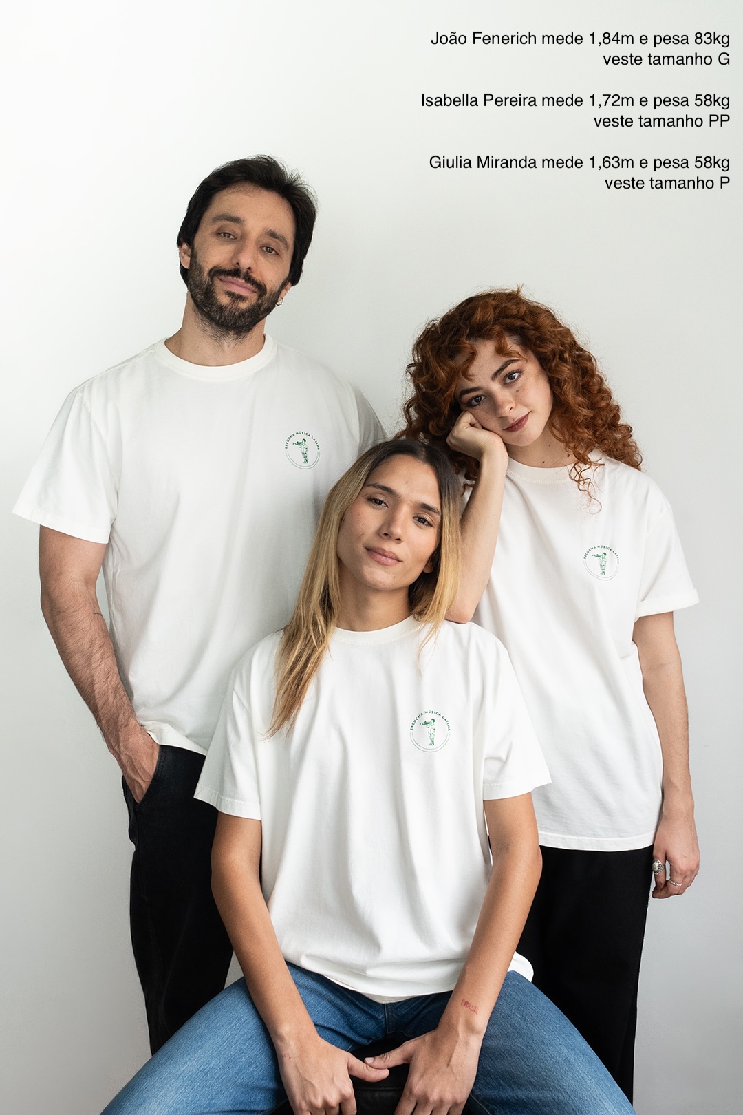 Camiseta ESCUCHA MÚSICA LATINA branco cru - Imagem 5