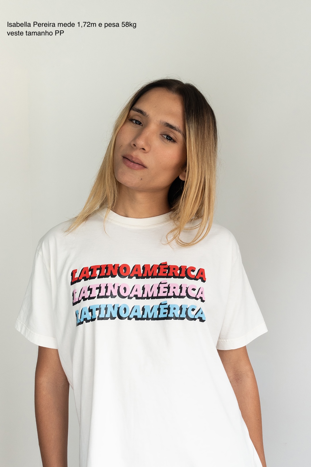 Camiseta LATINOAMÉRICA X3 branco cru - Imagem 7