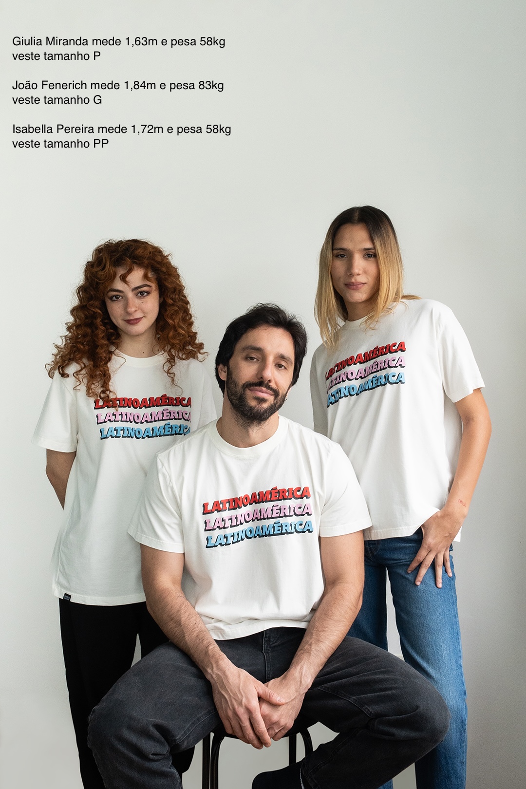 Camiseta LATINOAMÉRICA X3 branco cru - Imagem 4