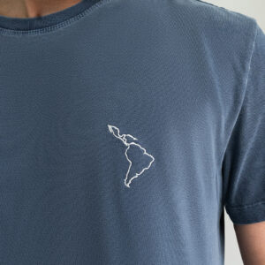 Camiseta malhão bordada MAPA azul